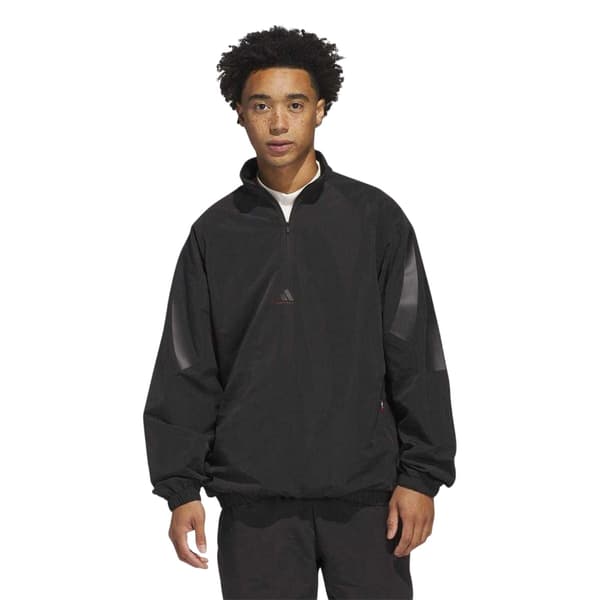Adidas Herr Vävd Halv Zip Basketjacka