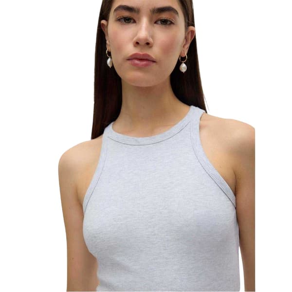 Vero Moda Dam Ribbad Rundhalsad Regular Linne