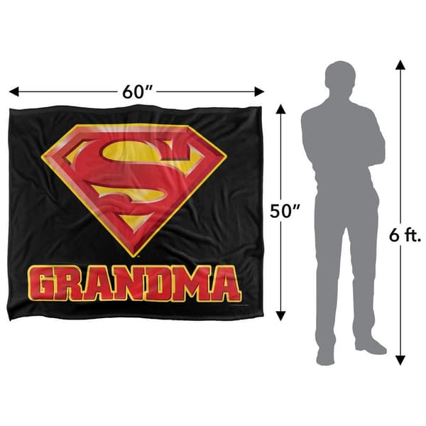Superman Grandma Logo Blanket