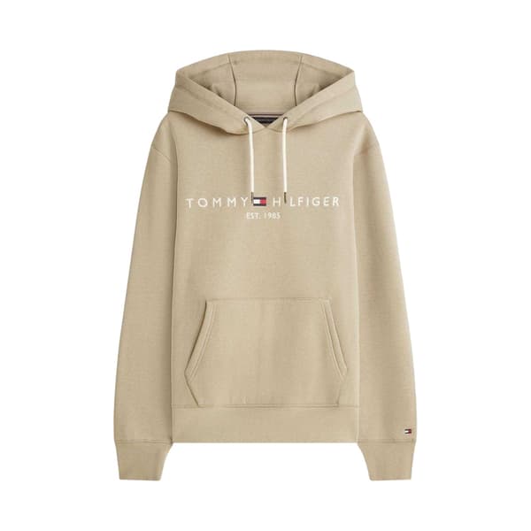 Tommy Hilfiger Herr Logotyp Bomullshuvtröja