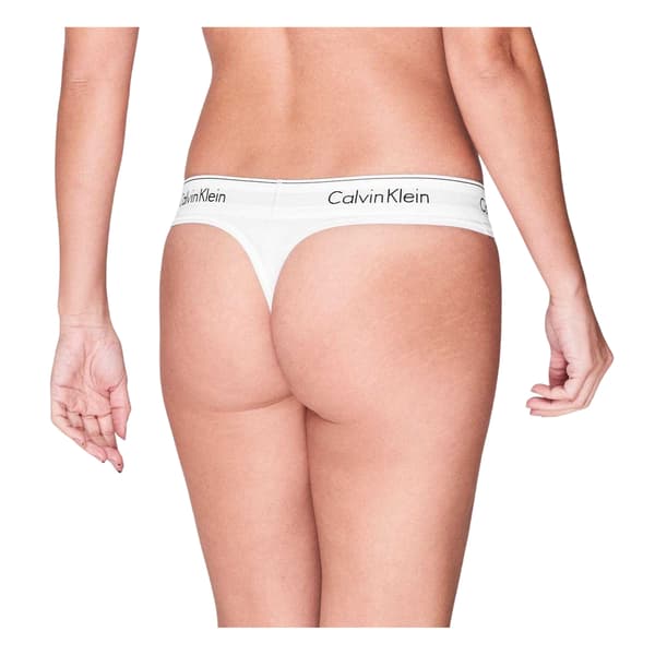 Calvin Klein Naisten Logo Puuvillasekoite Stringit