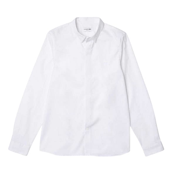 Lacoste Mens Poplin Concealed Placket Slim Shirt