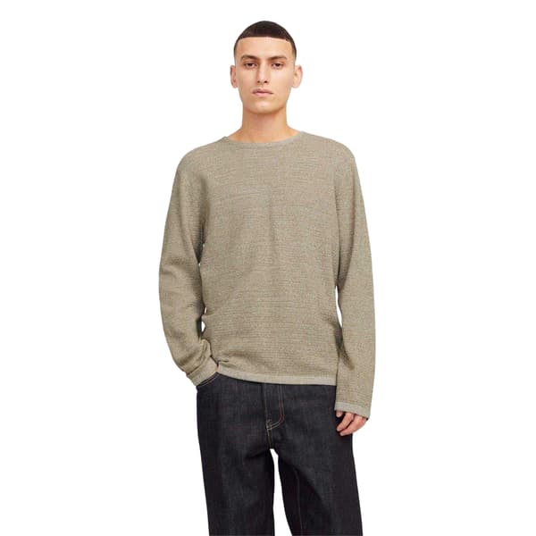 Jack And Jones Mens Flat Knit Crew Neck Pullover