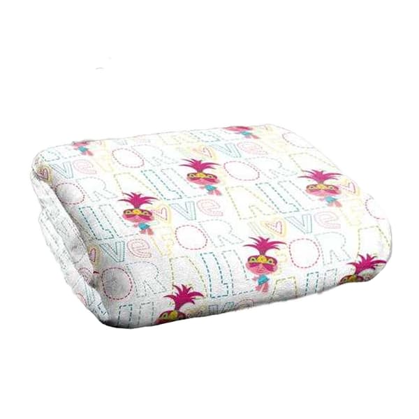 Trolls Silky Patterned Soft Touch Blanket