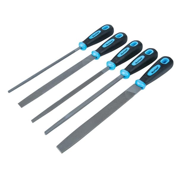 Bluespot Tools Soft Grip Handled File Set, 5 Piece