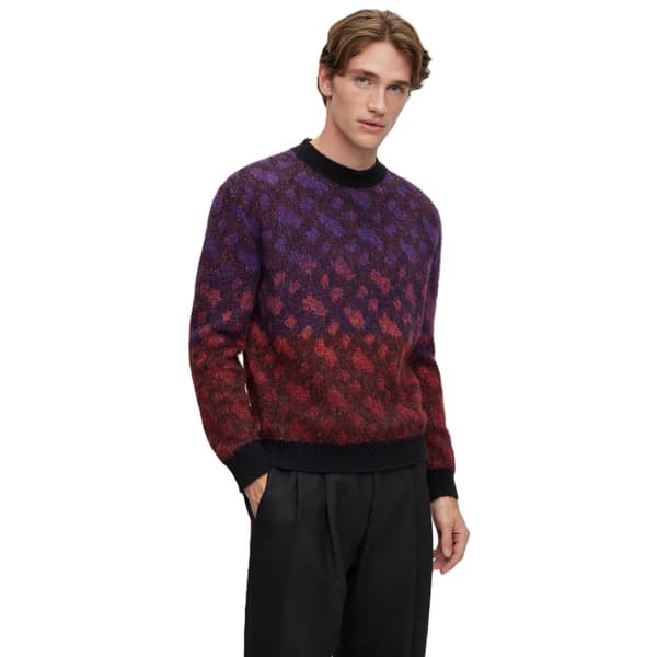 Boss Mens Geometric Regular Jumper