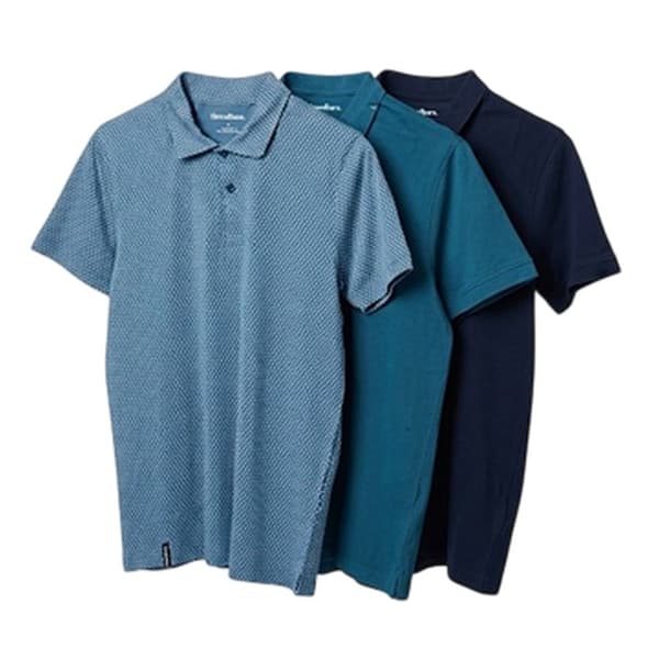 Threadbare Herr Regular Kortärmad Pikétröja (3-pack)