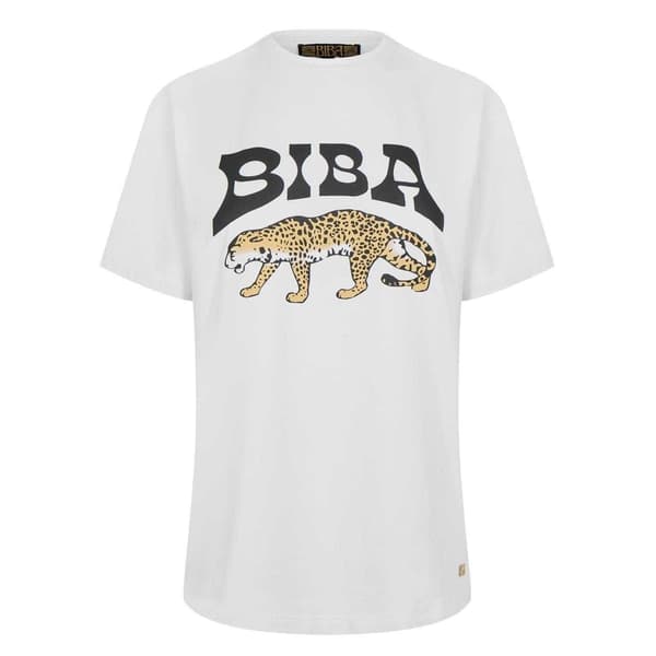 Biba Dam Leopard Logotyp T-shirt