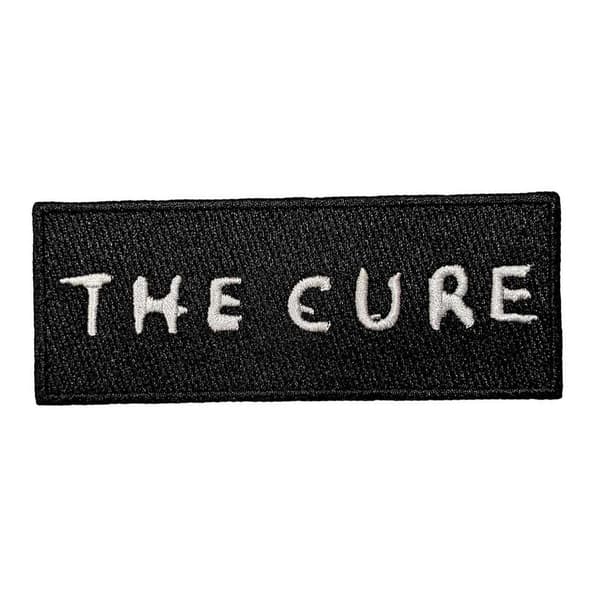 The Cure Woven Text Logo Iron On Patch