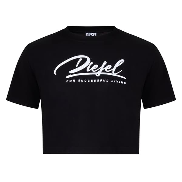 Diesel Dam/Dam Script Cropped T-shirt