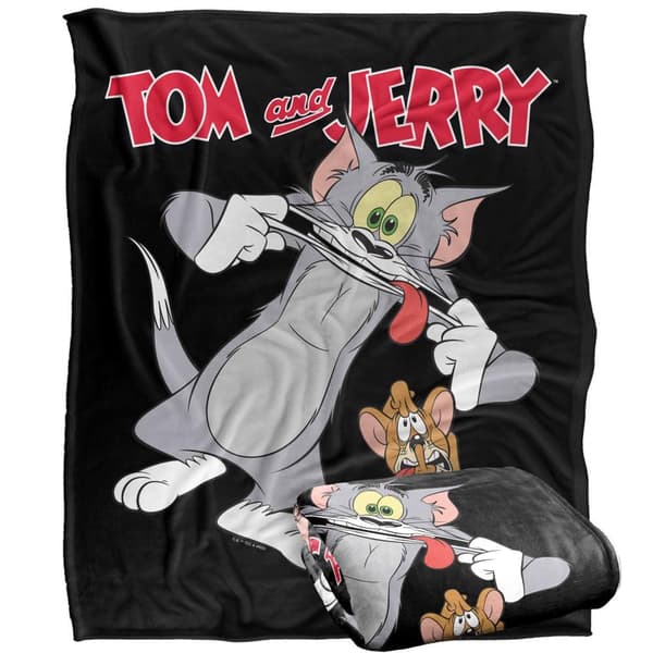Tom And Jerry Silly Face Soft Touch Blanket