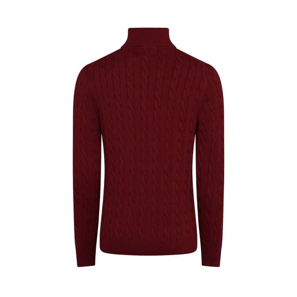 Gant Mens Cable Knit Half Zip Regular Jumper
