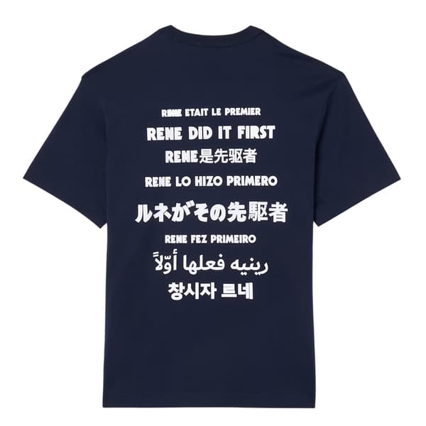 Lacoste Herr Rene Did It First Ryggtryck Bomull Regular T-shirt
