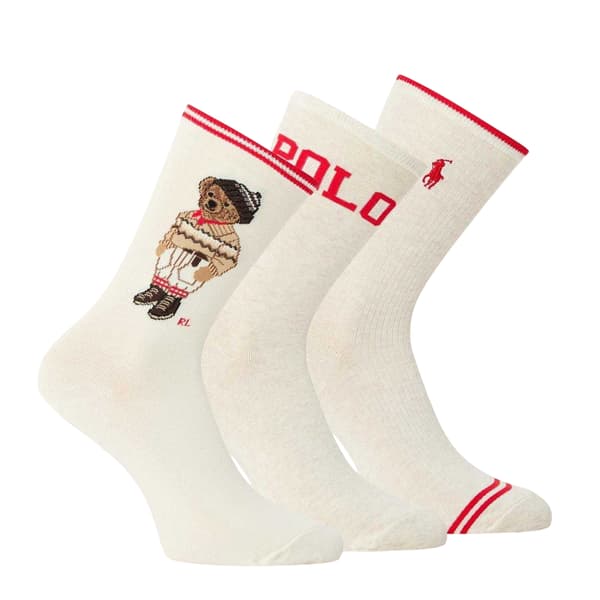 Ralph Lauren Polo Bear Crew Strumpor för dam (3-pack)