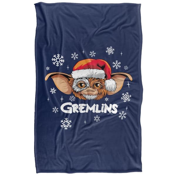 Gremlins Gizmo Santa Hat Soft Touch Blanket