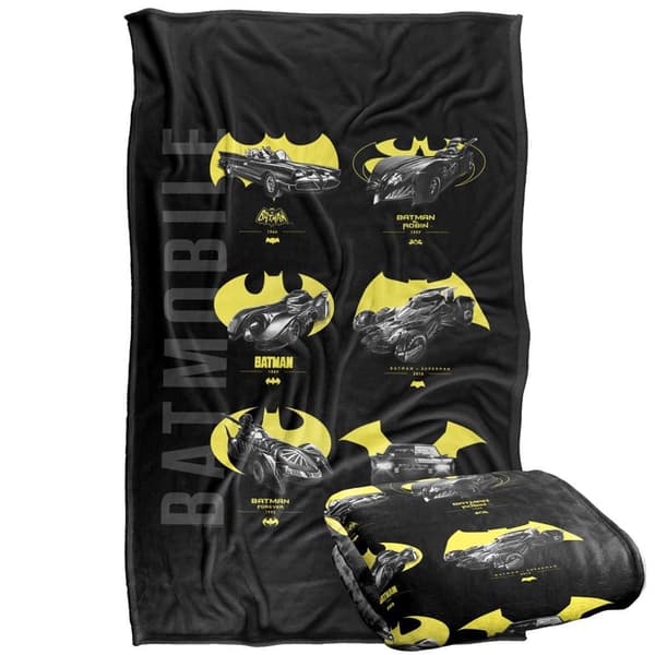 Batman Batmobile Polyester Soft Touch Blanket