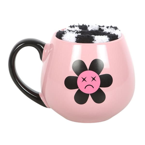 Something Different Mugg- och strumpset med ledsen blomma