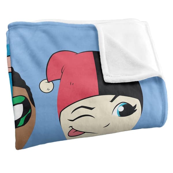 DC Comics Super Friends Easter Egg Blanket