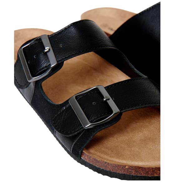 Threadbare Mens Atticus Double Buckle Flat Sliders