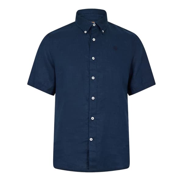 Timberland Mens Mill Brook Linen Collared Button-Down Shirt