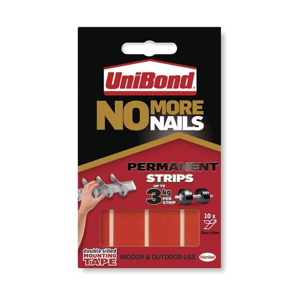 UniBond No More Nails Permanent Strips 10-pack