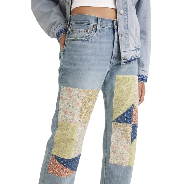 Levis Dam 501 90-tals Denim Patchwork Mid Rise Jeans