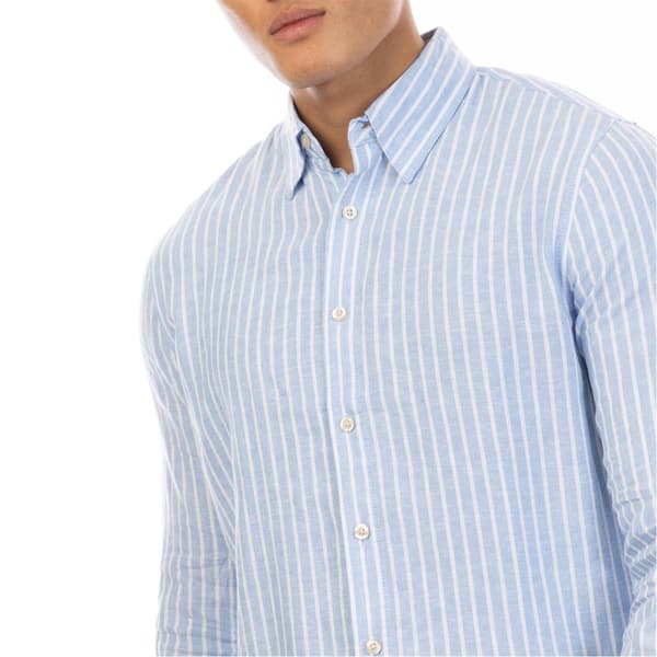 Peter Werth Mens Vertical Stripe Regular Long-Sleeved Shirt