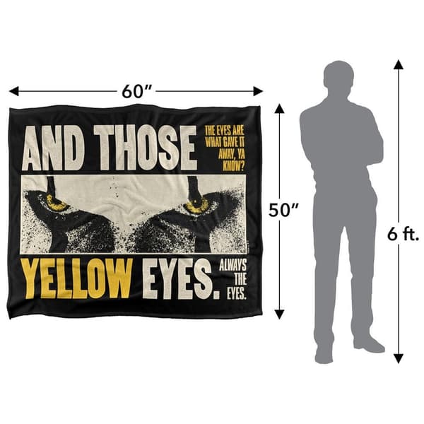 It: Welcome To Derry Those Yellow Eyes Soft Touch Blanket