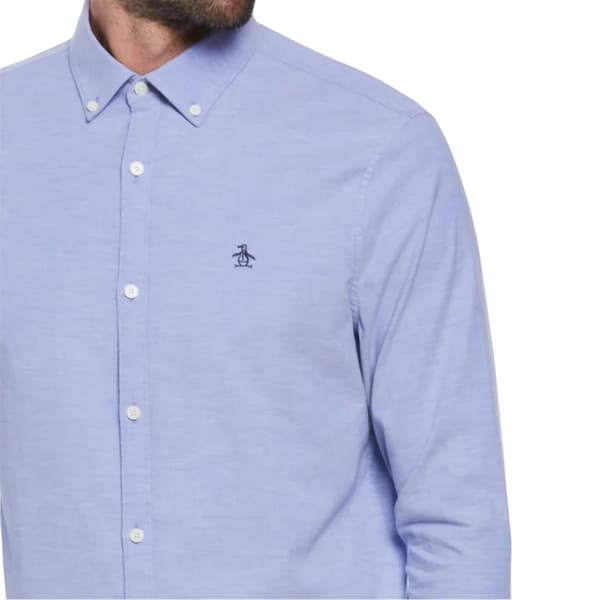 Original Penguin Herr Sticker Pete EcoVero Långärmad Skjorta