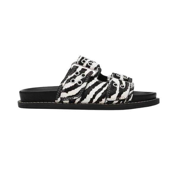 Steve Madden Dam Agent Zebra Print Sliders