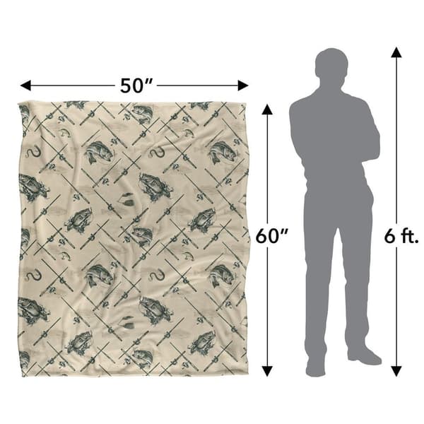 JQ Licensing Silky Patterned Fishing Supersoft Peitto