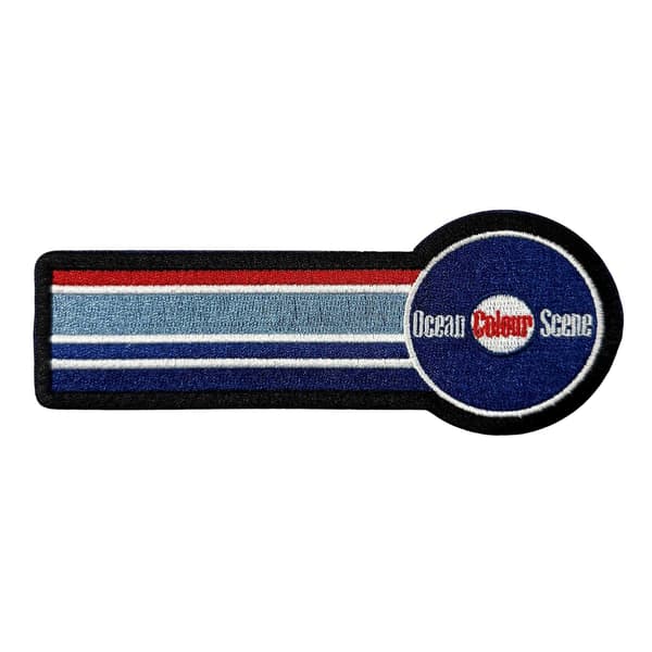 Ocean Colour Scene Stripes Woven Circle Logo Iron On Patch