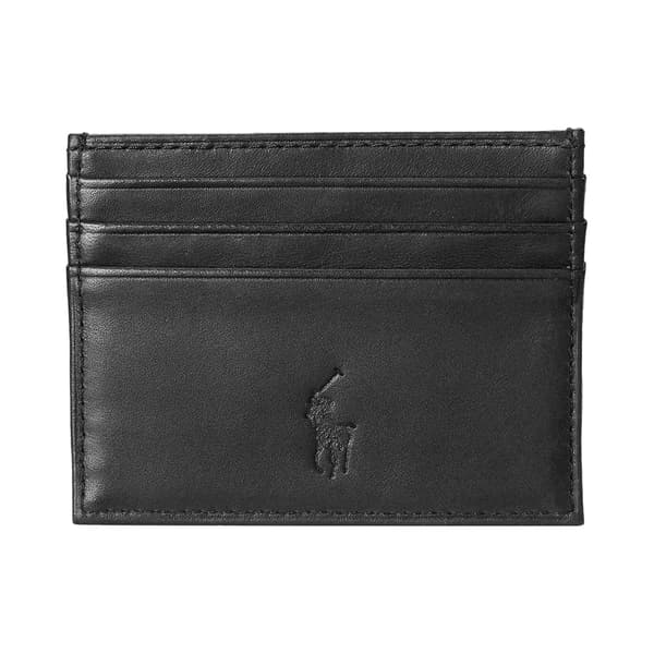 Ralph Lauren Polo Text Logo Leather Card Holder