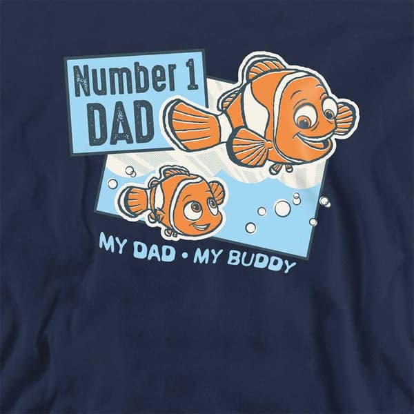 Finding Nemo Mens Number 1 Dad Nemo & Marlin Sweatshirt