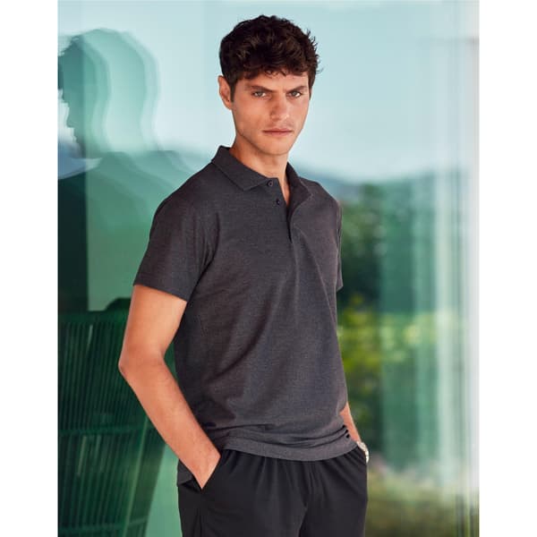 Clique Mens Basic Melange Polo Shirt