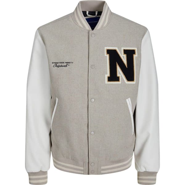 Jack And Jones Mens College Wool Blend Regular Bomber Jacket