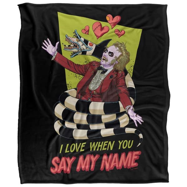 Beetlejuice Soft Touch Sandworm Valentine Blanket