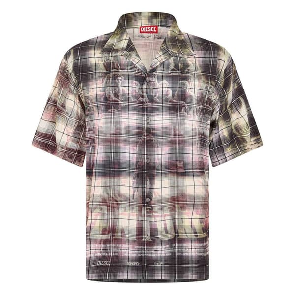 Diesel Mens S-Tilborg Graphic Collared Shirt