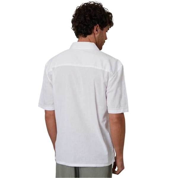 Threadbare Mens Embroidered Collared Short-Sleeved Bowling Shirt