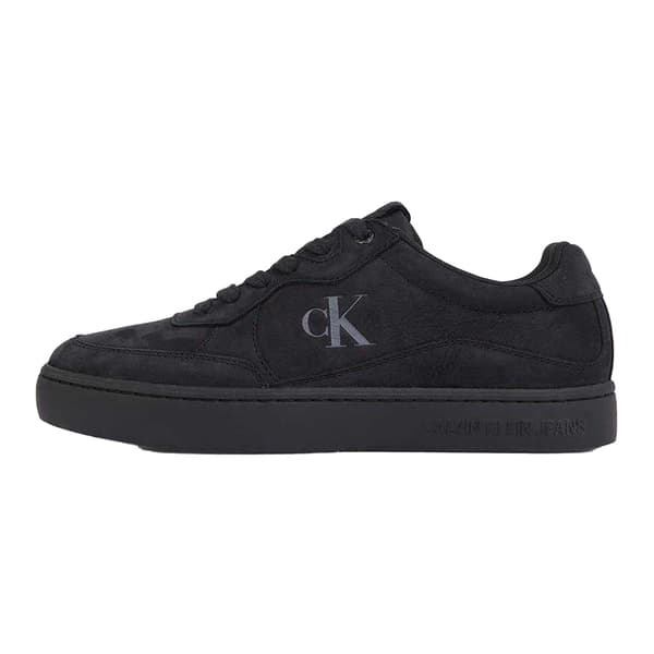 Calvin Klein Mens Classic Monogram Suede Cupsole Trainers