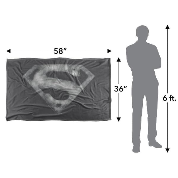 Superman Fleece Distressed Logo Blanket
