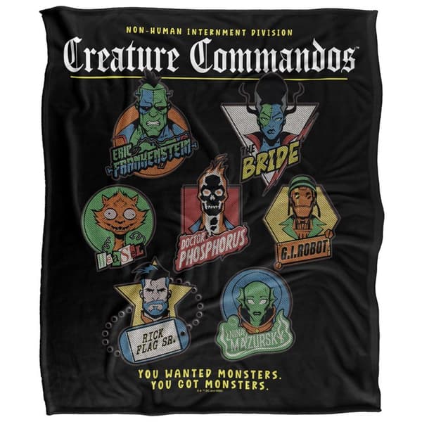 Creature Commandos Badge Soft Touch Blanket