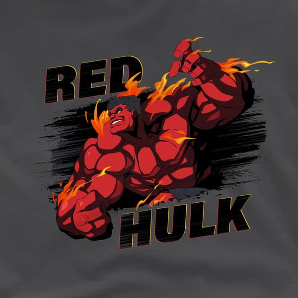 Marvel Lasten Punainen Hulk Tuli T-paita