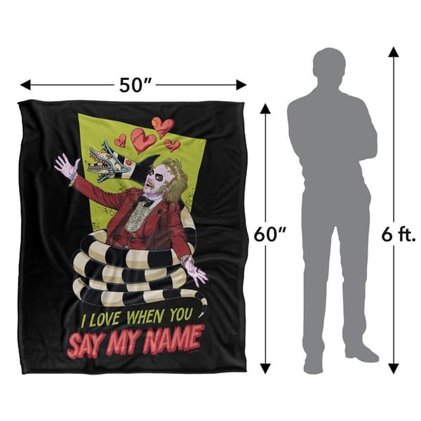 Beetlejuice Soft Touch Sandworm Valentine Blanket
