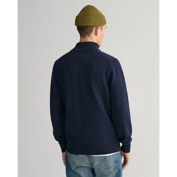 Gant Mens Micro Textured Half Zip Sweatshirt