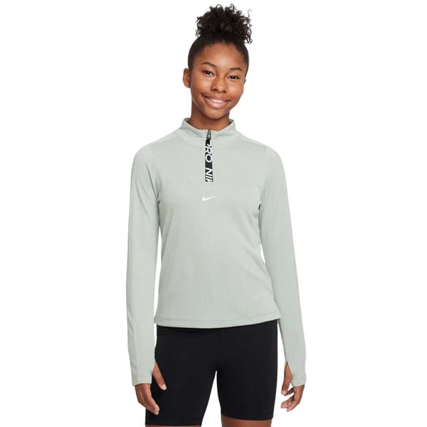 Nike Girls Pro Zip Neck Top