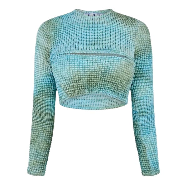 Off White Dam/Dam Tie Dye Cut Out Croppad Topp