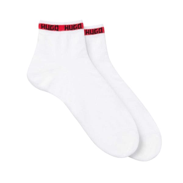 Hugo Herrstrumpor i bomullsblandning med logotyp (2-pack)