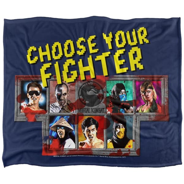 Mortal Kombat Klassic Choose Your Fighter Soft Touch Blanket