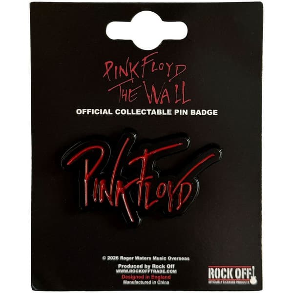 Pink Floyd The Wall Pin Text Logotyp Märke